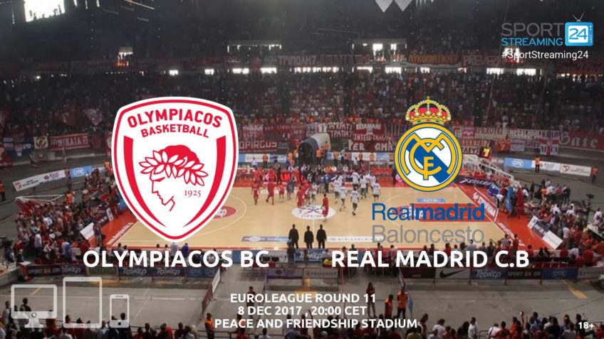 olympiacos real madrid live streaming basketball