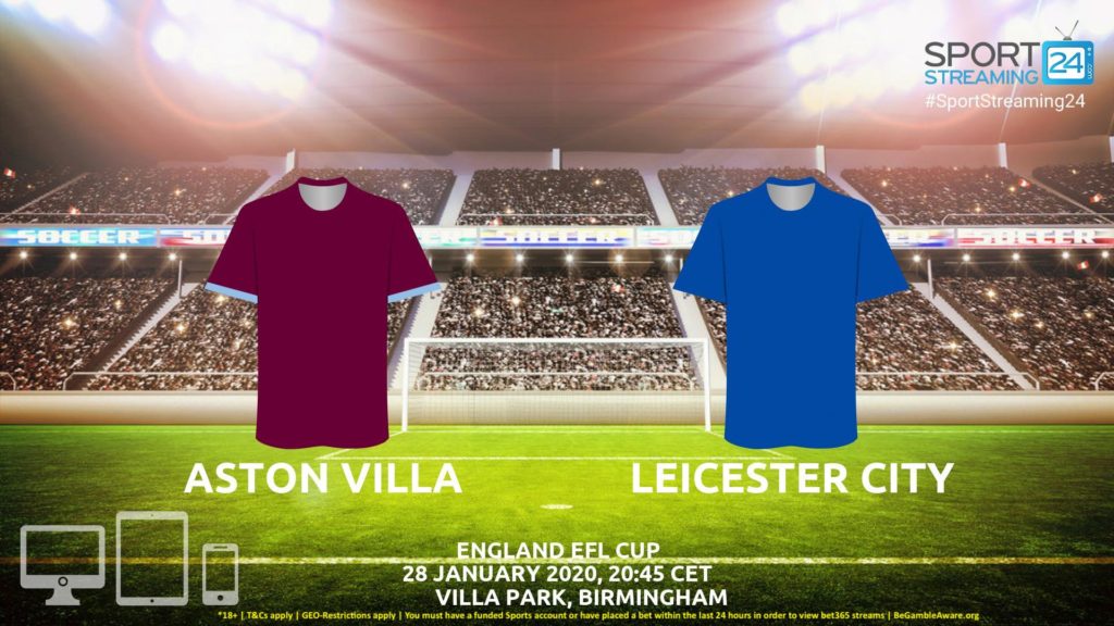 Thumbnail image for Aston Villa vs Leicester Live Stream* | EFL Cup England